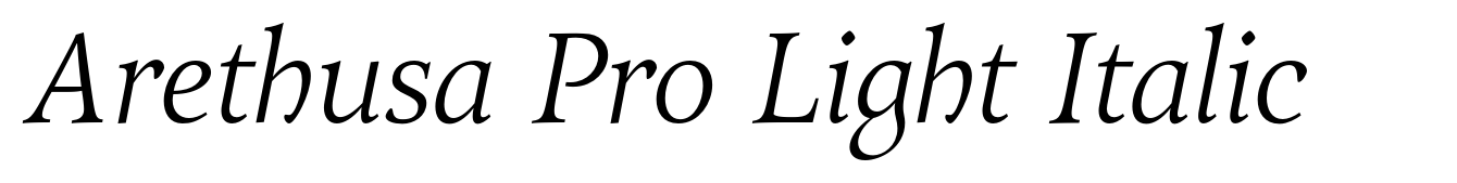 Arethusa Pro Light Italic